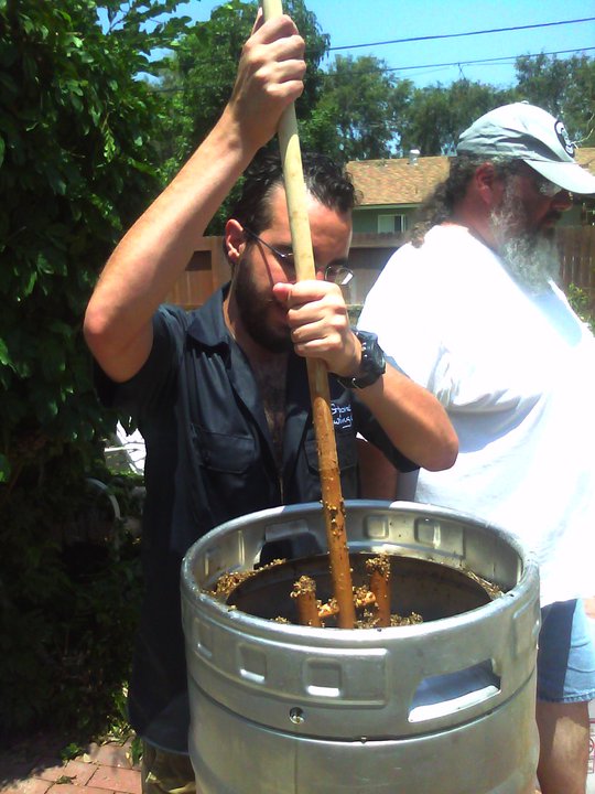 Doug Stirring the Mash 01
