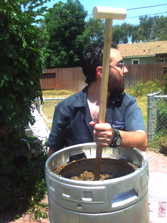 Doug Stirring the Mash 02