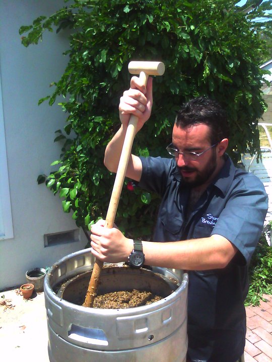 Doug Stirring the Mash 03