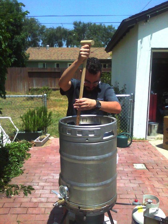 Doug Stirring the Mash 06